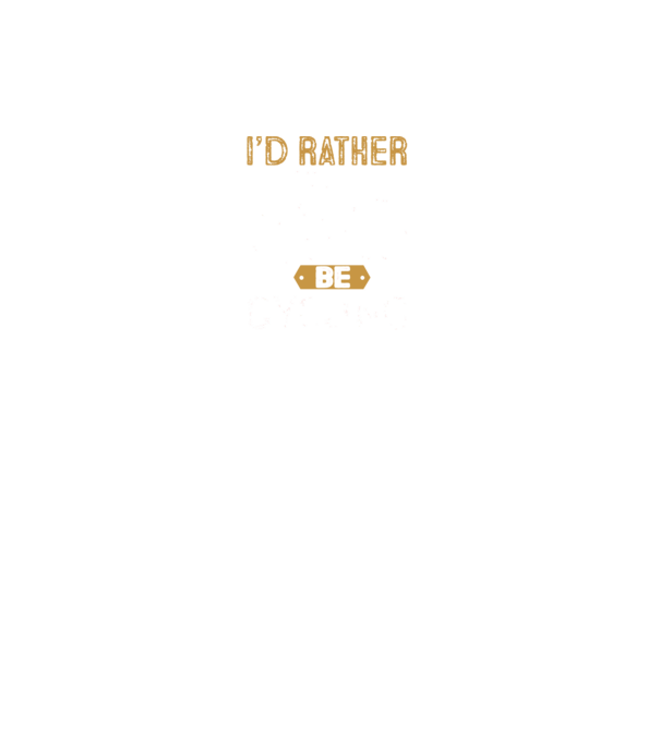 I'd rather be cycling model negru pe tricou