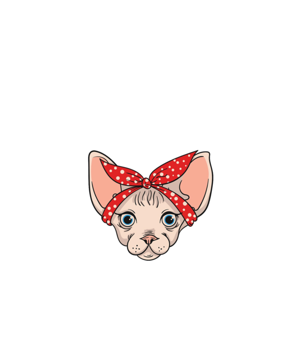sphynx mom model negru pe tricou
