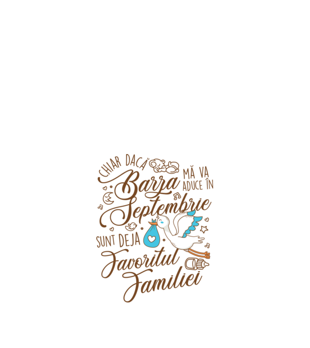 Favoritul familiei SEPTEMBRIE model alb pe tricou