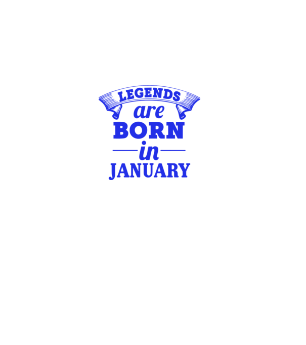 Legends are born in January model alb pe tricou