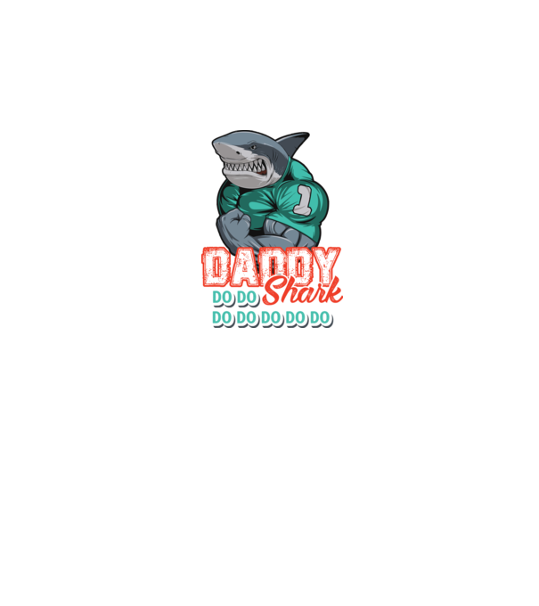 Daddy Shark do do do do model alb pe tricou