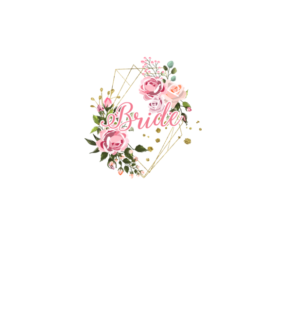 BRIDE roses floral model alb pe tricou