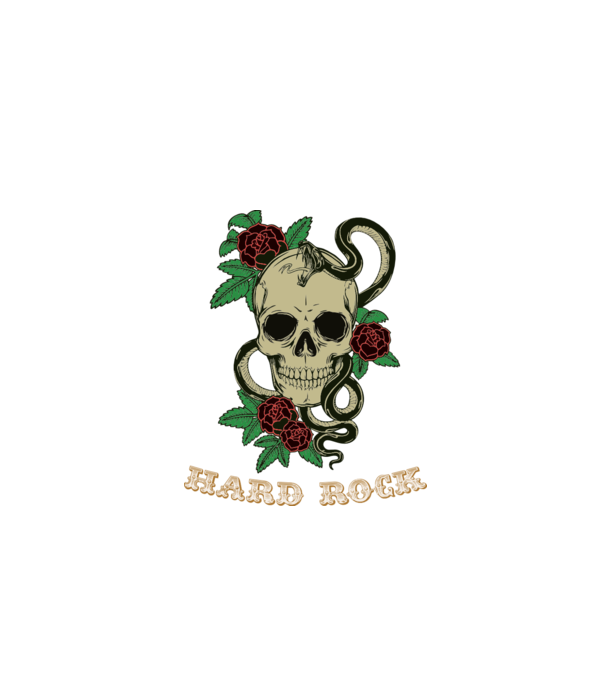 Hard Rock 1 model alb pe tricou