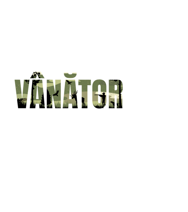 VÂNĂTOR model negru pe tricou