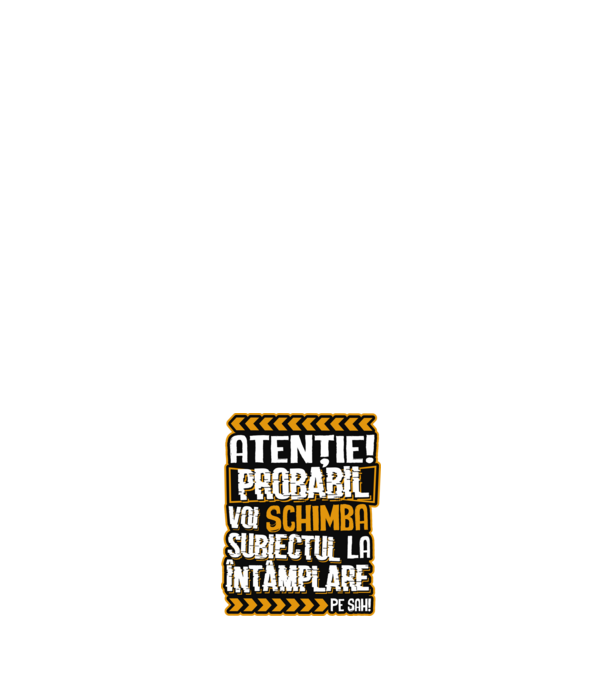 Atenție, probabil voi schimba subiectul la întâmplare pe șah model alb pe tricou