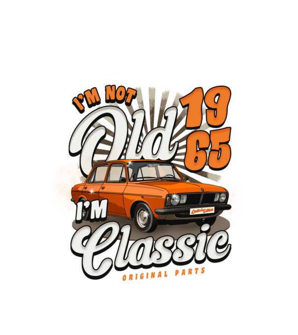 DACIA 1965 model alb pe tricou