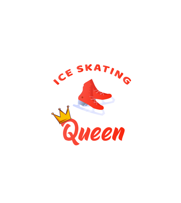 Ice skatin Queen model negru pe tricou