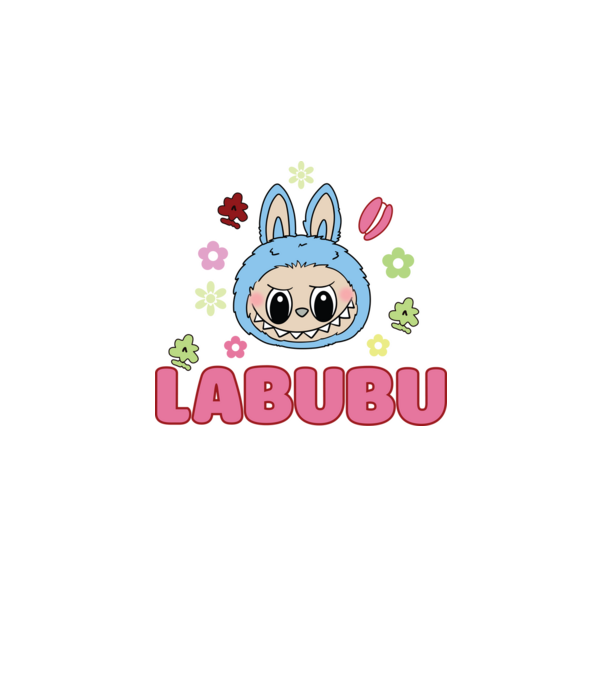 Labubu model negru pe tricou