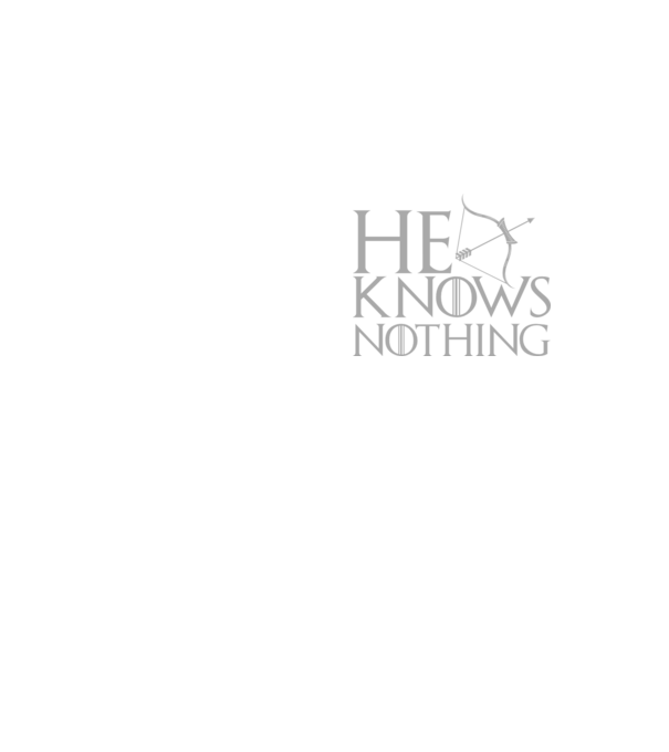 Cuplu He knows nothing model galben neon pe tricou