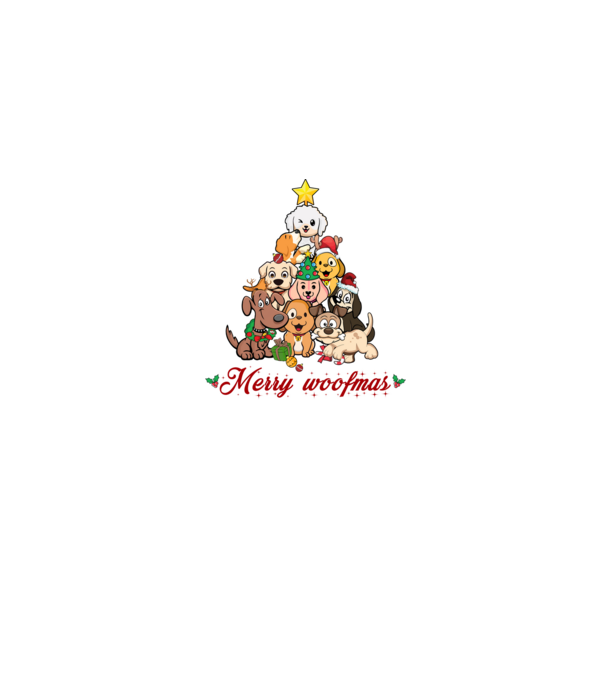 Merry woofmas model albastru jeanși pe tricou