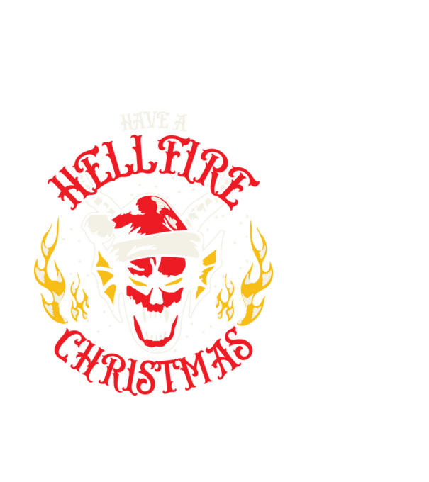 Hellfire Christmas model alb pe tricou