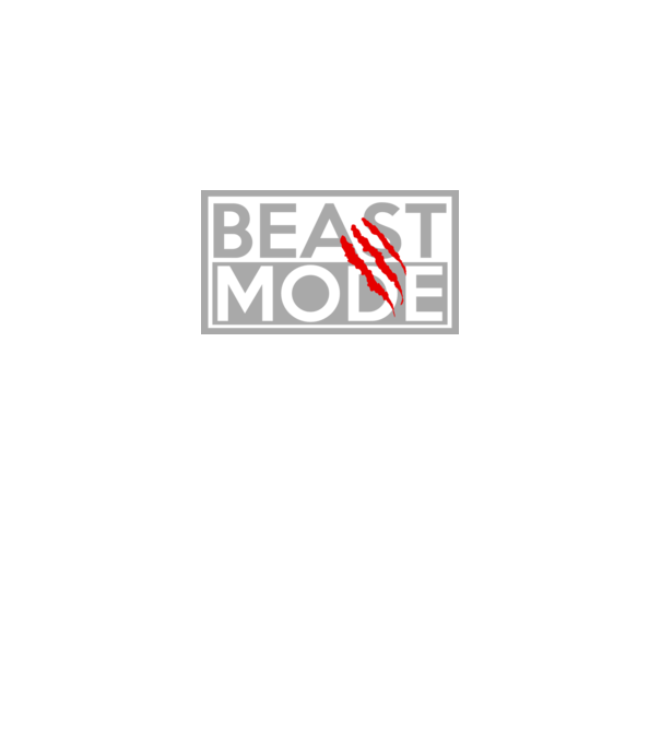 Beast mode model negru pe tricou