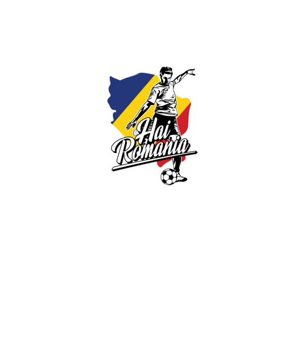 Hai romania fotbal model gri închis pe tricou