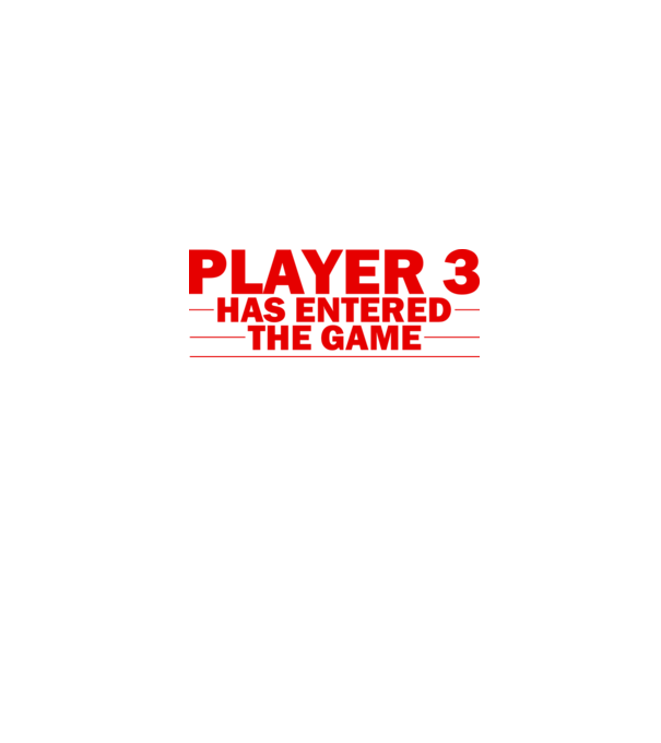 Player 3 entered the game model alb pe tricou