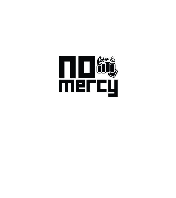 No mercy cobra kai model alb pe tricou