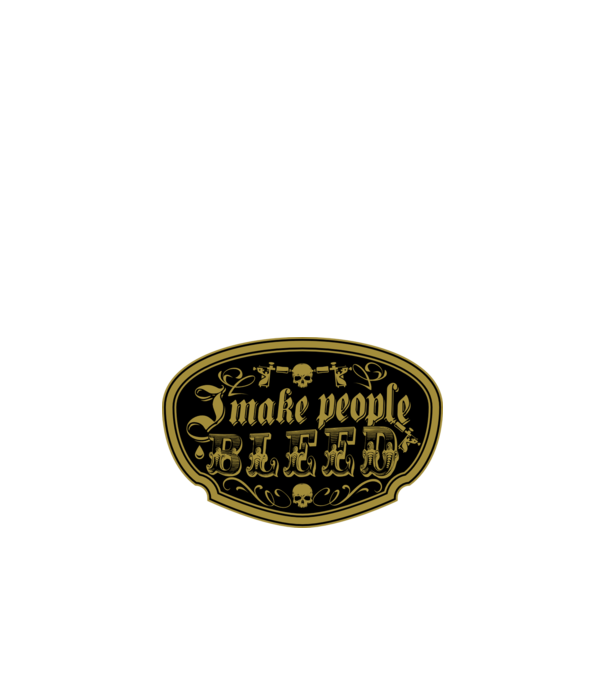 I make people bleed model negru pe tricou