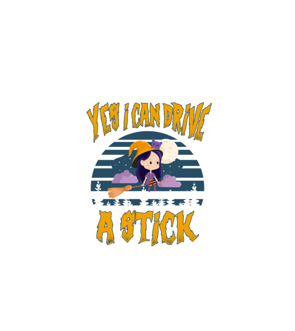 Yes, i can drive a stick model negru pe tricou