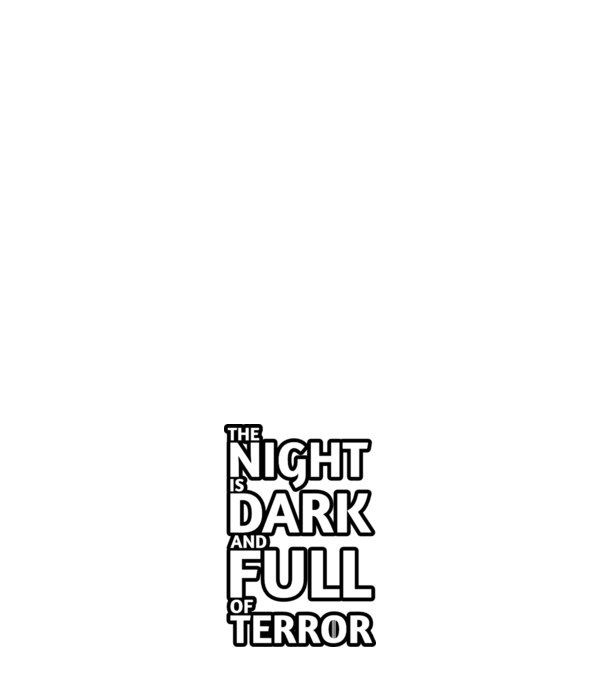 The night is dark and full of terror model roz deschis pe tricou