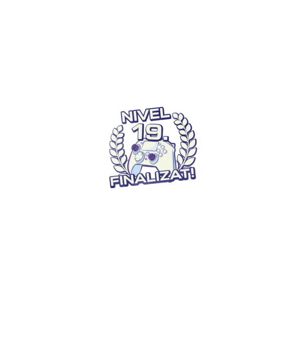 Nivel 19 finalizat! model negru pe tricou