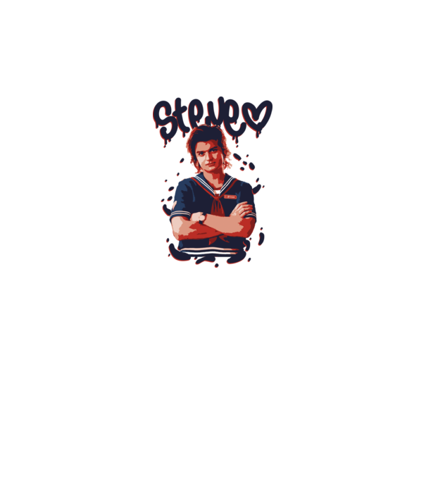 steve stranger things model gri pe tricou