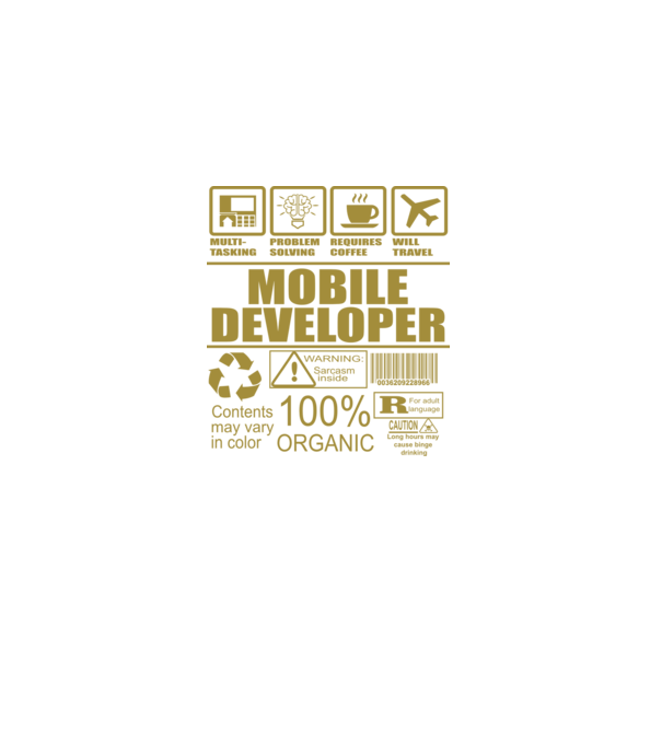 Mobile developer model negru pe tricou