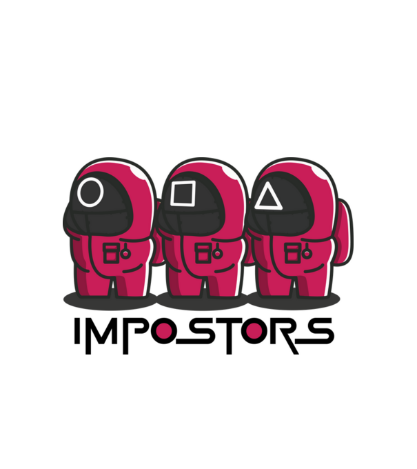 impostors squid game model alb pe tricou