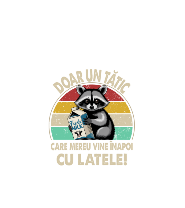 Retro Apa aki visszajött a tejjel RO model negru pe tricou