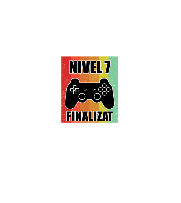 Nivel 7 finalizat model negru pe tricou