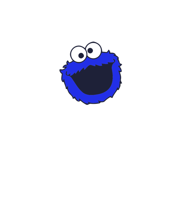 Cookie Monster Face model negru pe tricou