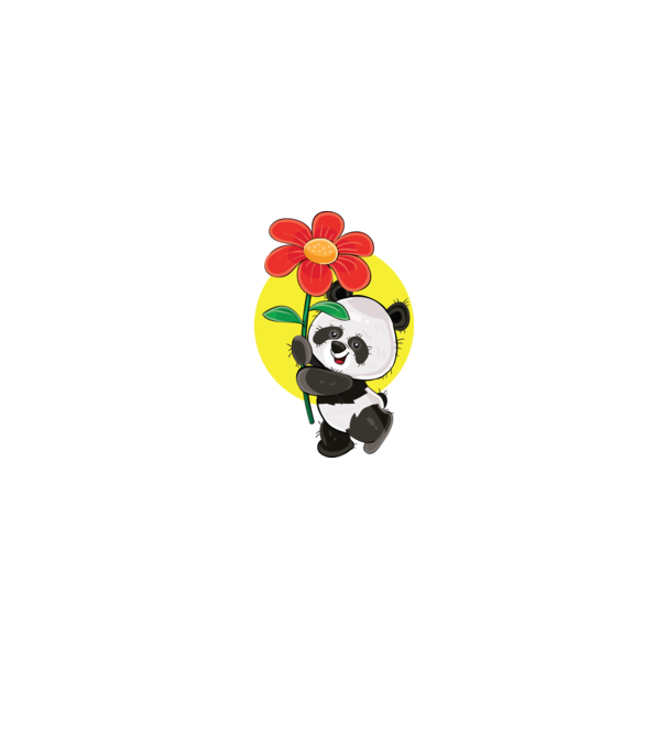 Dragoste panda model negru pe tricou
