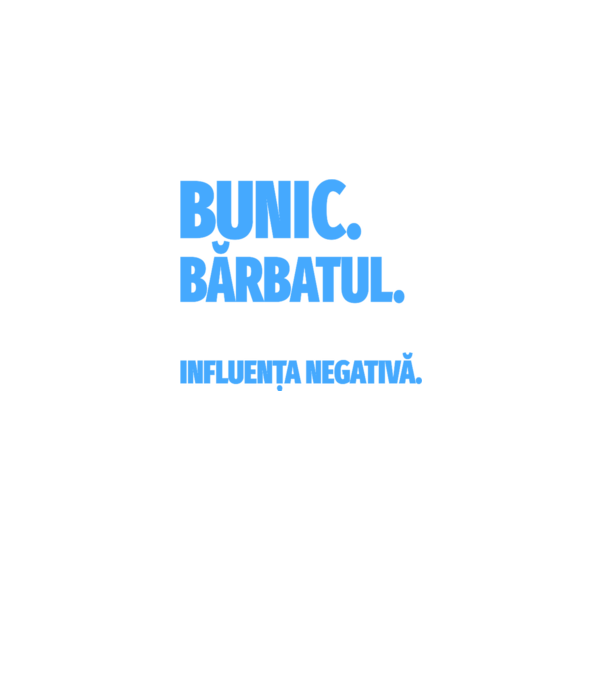 Bunic model negru pe tricou
