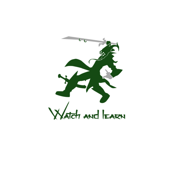 Watch and learn model alb pe tricou