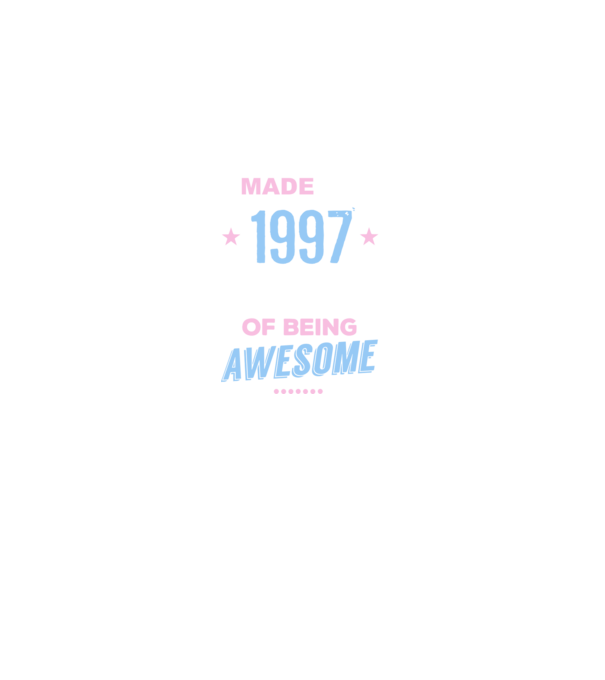 Made in - 1997 model albastru închis pe tricou