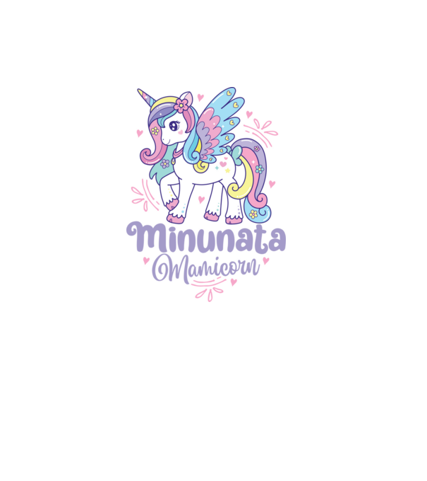 Minunata Mamicorn model alb pe tricou