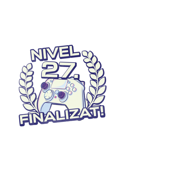 Nivel 27 finalizat! model negru pe tricou