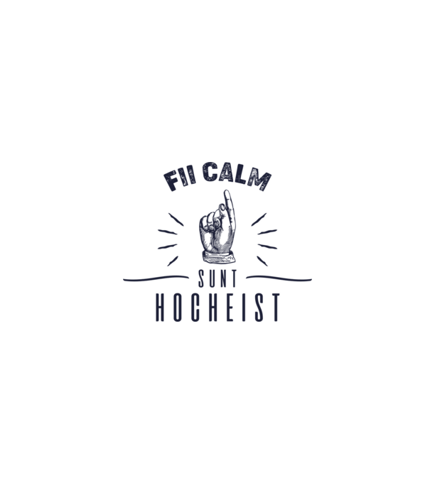 Fii calm, sunt HOCHEIST model alb pe tricou