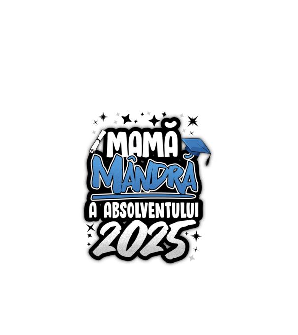 Mamă Mândră a absolventului model alb pe tricou