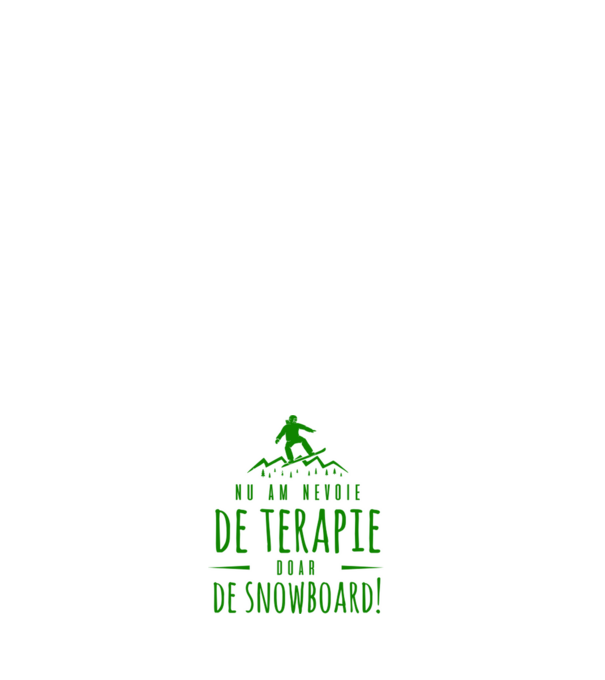 nu am nevoie de terapie doar de snowboard! model negru pe tricou