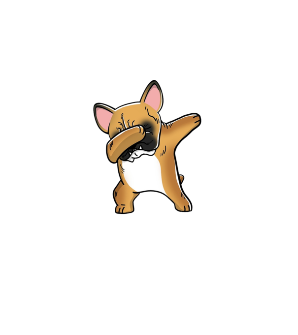 Buldog francez DAB model negru pe tricou