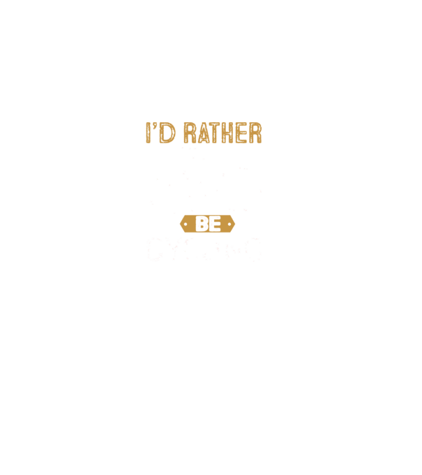 I'd rather be cycling model negru pe tricou
