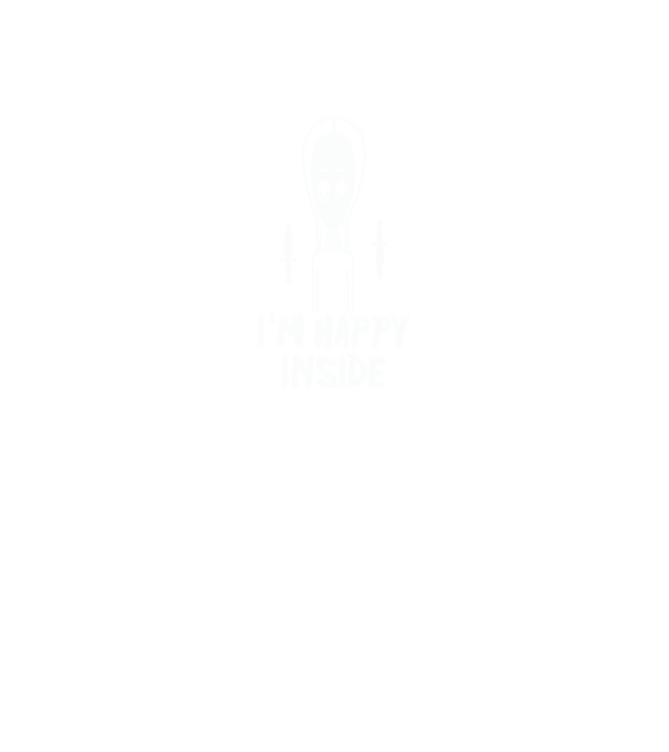WEDNESDAY Happy inside model negru pe tricou