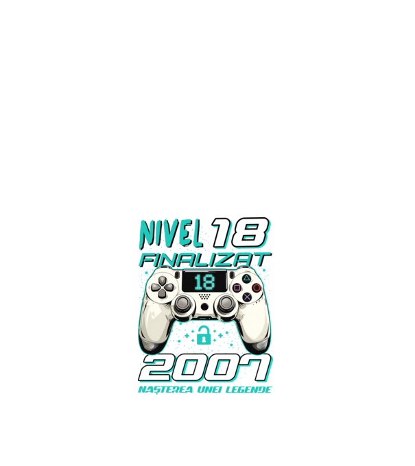Nivel finalizat 18 2007 model alb pe tricou