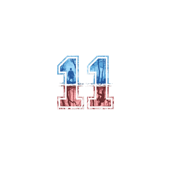 11 eleven stranger things model negru pe tricou