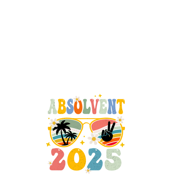 Absolvent 2025 model alb pe tricou