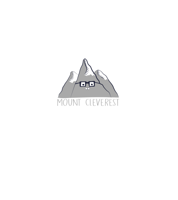 Mount cleverest model negru pe tricou