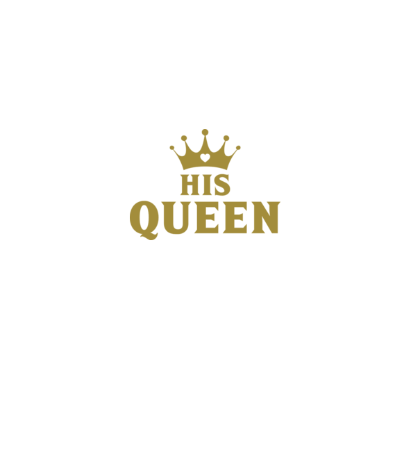 His Queen model negru pe tricou