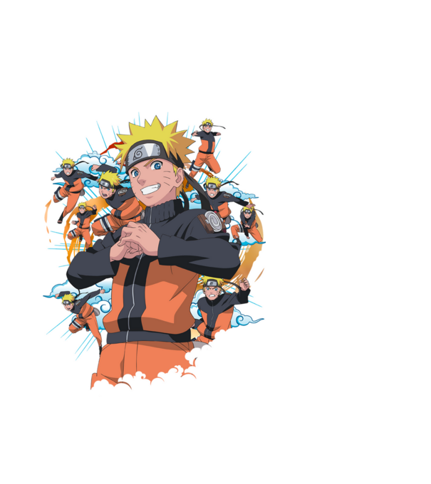 NARUTO model alb pe tricou