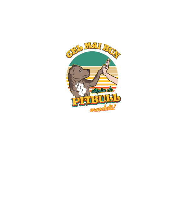 Cel mai bun stăpân de pitbull vreodată! model turcoaz pe tricou