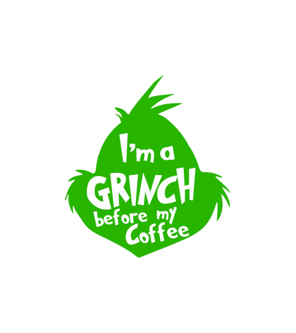 Grinch before coffee model nisipiu pe tricou