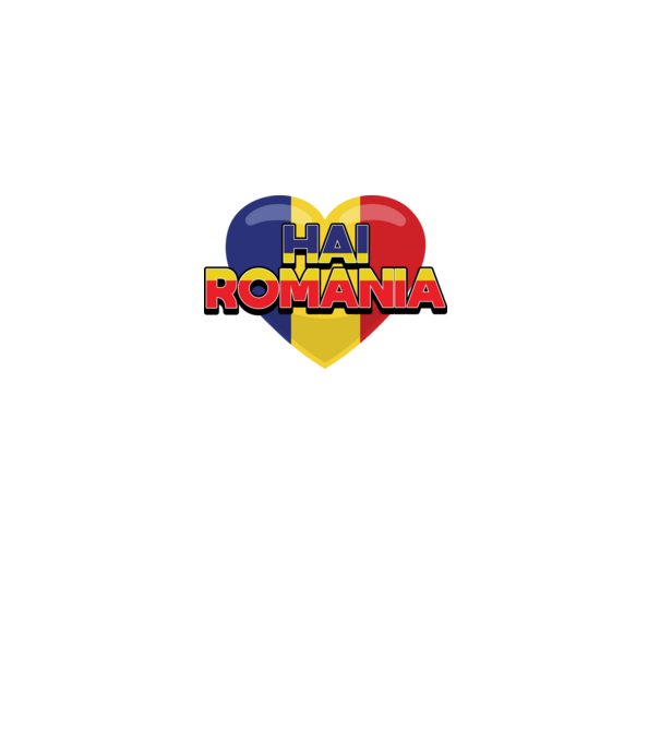 Romania heart model negru pe tricou